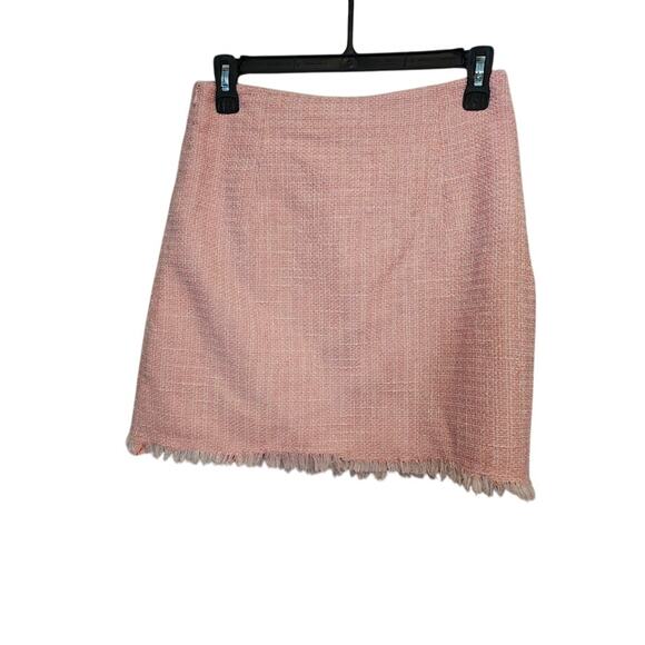 Blue Rain Wmn Pink S Tweed Mini Skirt Barbie Light Academia Preppy Classic Pearl - Picture 1 of 8